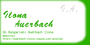 ilona auerbach business card